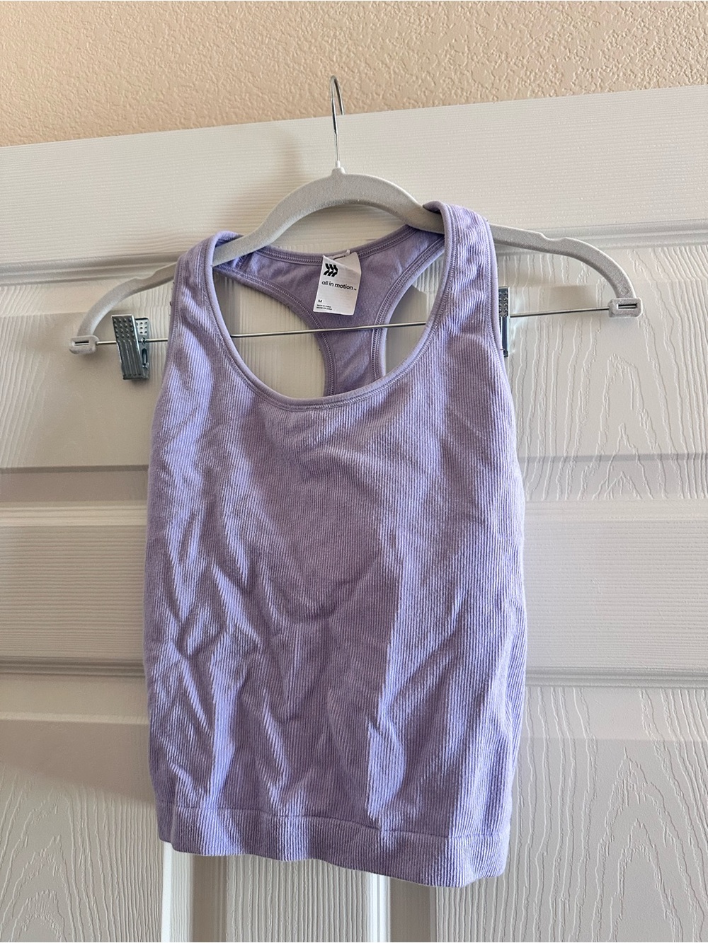 all in motion Light Lavender Ribbed Racerback Tank